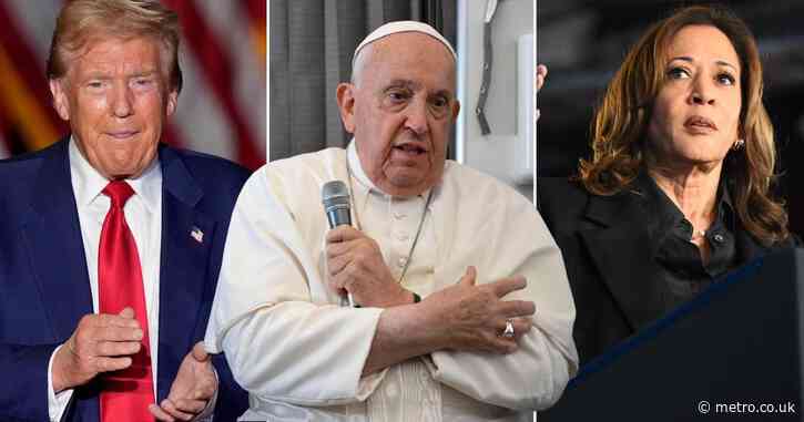 Pope tells Catholics to choose ‘lesser evil’ of Trump and Harris