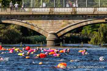 Thousands take a dip in Hyde Park’s Serpentine for open water festival