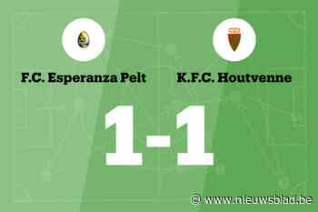 Esperanza Pelt en Houtvenne spelen 1-1