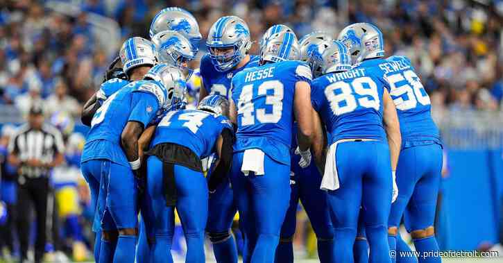 Lions updated depth chart: Week 1 vs. Buccaneers