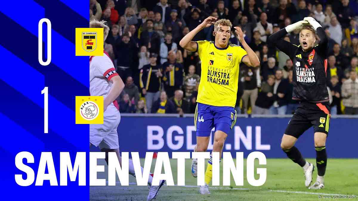 Beloning blijft uit… 😣 | Samenvatting SC Cambuur - Jong Ajax (0-1) 📺