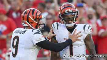 Joe Burrow SHOVES furious Ja'Marr Chase away from official as wide receiver's attitude proves costly for Bengals in Chiefs loss