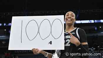 Watch Ace's A'Ja Wilson become first player in WNBA history to reach 1000 points in a season