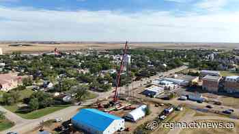 Here's a look at how this Sask. water tower was dismantled