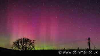 Northern Lights will be visible in parts of the UK TONIGHT as a huge coronal mass ejection strikes Earth - find out if YOU can see the display from your hometown