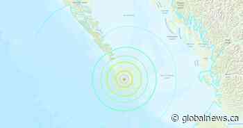 Strong earthquake recorded off B.C.’s North Central coast