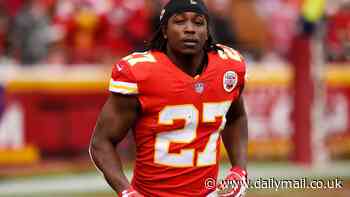 Kareem Hunt 'set to visit the Chiefs on Tuesday' - six years after team cut him when video emerged of him pushing a woman to the ground and kicking her