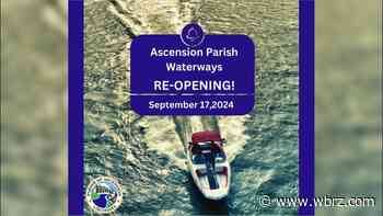 Ascension Parish waterways re-open for recreational use Tuesday morning