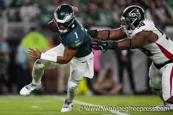 Cousins caps winning drive with TD pass to London as Falcons rally past Eagles 22-21