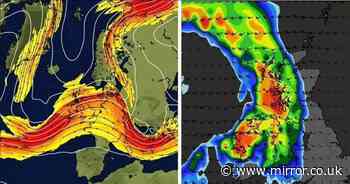 Exact date UK to be pummelled by torrential rain and gale-force winds in alarming new maps