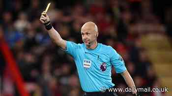 Bournemouth vs Chelsea ref Anthony Taylor is left off refereeing duties in the Premier League after he was targeted with threats for breaking the record for yellow cards in a game