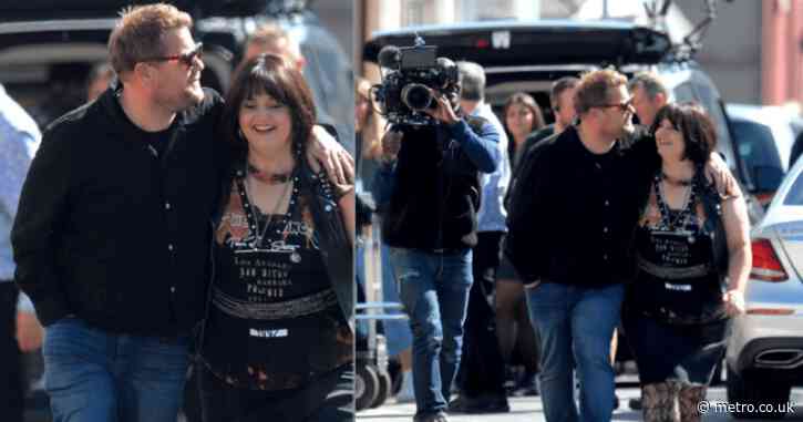 Gavin and Stacey stars James Corden and Ruth Jones are inseparable in loving on-set photos