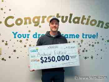 Raleigh man plans to buy a home after winning $250,000 Powerball drawing