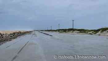 NC 12 partially closed due to high water