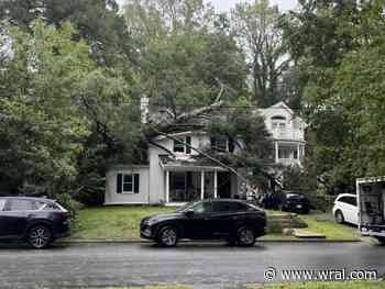 'It's in bad shape': Massive tree hits Raleigh home near Oberlin Village