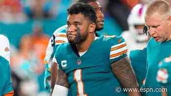 Dolphins place Tagovailoa on IR after concussion