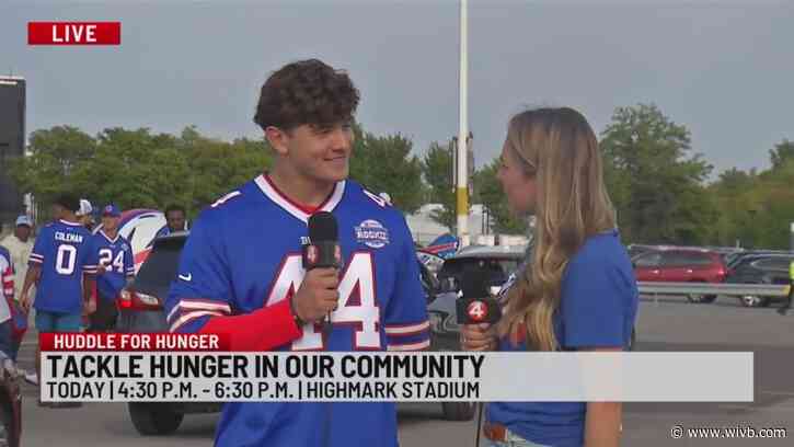 WIVB News 4 live at Huddle for Hunger 2024