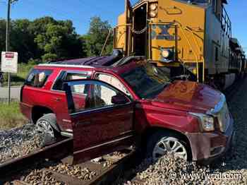 SUV and CSX train crash in Fayetteville, no injuries reported