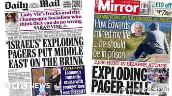 The Papers: 'Exploding pager hell' and 'Middle East on brink'