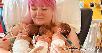 Birth injury left one triplet girl with just 10 per cent of her brain remaining