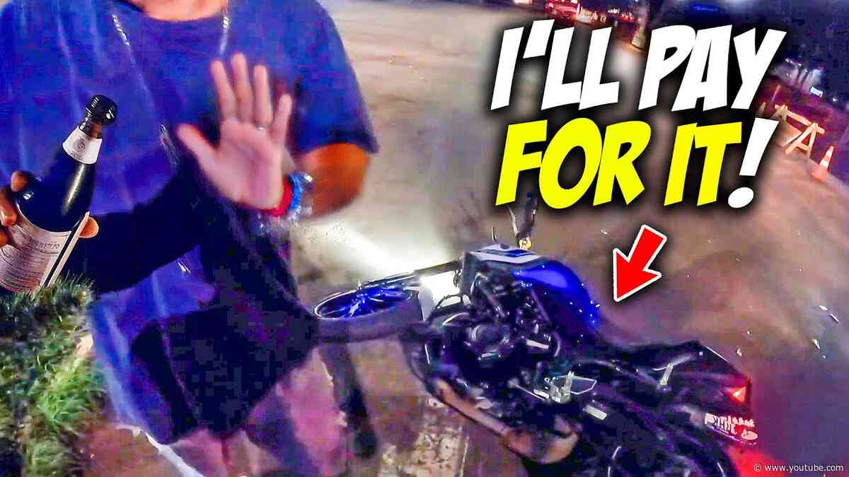 DRUNK DRIVER HITS BIKER | EPIC & CRAZY MOTORCYCLE MOMENTS 2024 - BEST OF WEEK - #70