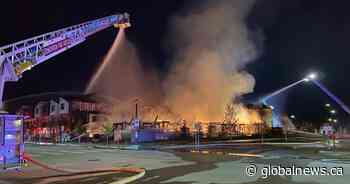 Firefighters battle massive blaze in south Edmonton