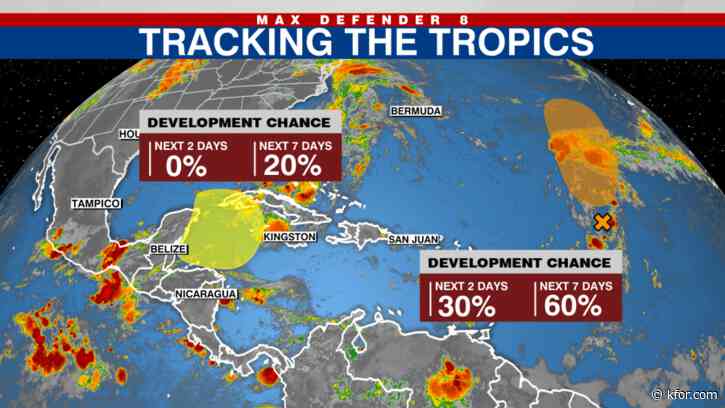 The National Hurricane Center monitors two disturbances