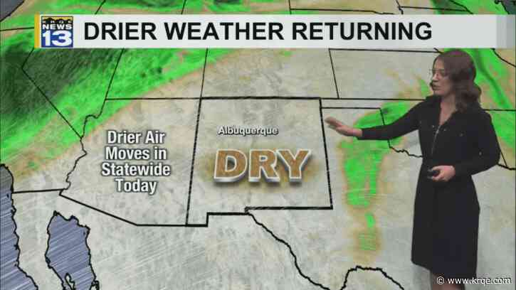 New Mexico stays dry today, rain returning by the weekend