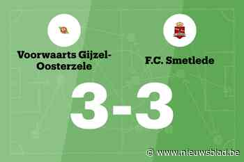 VW Gijzel-Oosterzele en FC Smetlede B delen de punten