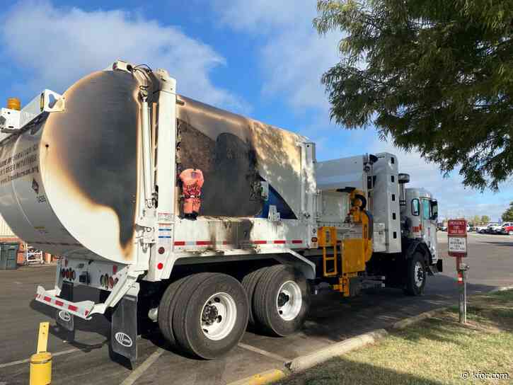 New Norman recycling truck catches fire due to improper disposal of battery