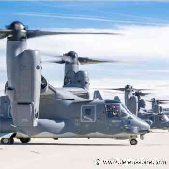 Air Force’s Ospreys will return to forward-deployment within 'weeks