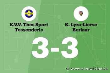 THES Sport en Lyra-Lierse eindigt op 3-3