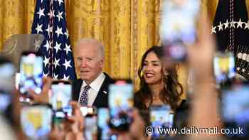 Biden, 81, asks Jessica Alba if she can give him a job as he enters his final months in the White House