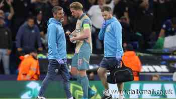 Man City left sweating on the fitness of Kevin De Bruyne after veteran star was taken off injured at half-time against Inter Milan... just four days before crunch Arsenal clash