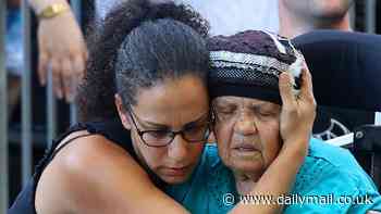 Grandmother of first female soldier killed in combat in Gaza is comforted during funeral for her 20-year-old army paramedic granddaughter