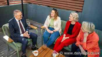 Bizarre moment Anthony Albanese and his CABINET cram into a young woman's apartment to promote his 'help to buy' housing plan