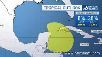 Tracking the tropics: Low chance of development in northwest Caribbean