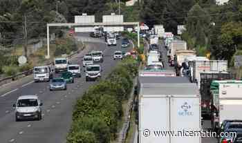 Un bouchon de près de 14 km sur l'autoroute A8, la circulation fortement ralentie aux portes de Nice