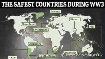 What are the safest countries on Earth if World War III starts? Map reveals the places most likely to survive as Israeli pager bombs spark fear of war in Middle East and wider region