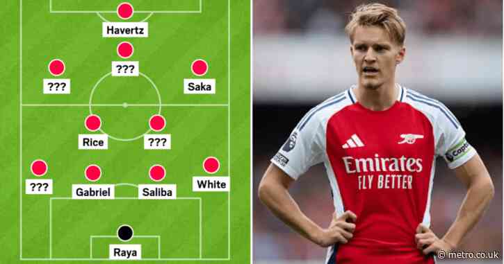 Three ways Arsenal can line-up without Martin Odegaard after captain suffers ‘significant’ injury