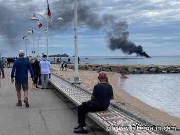 Un bateau en feu à Saint-Raphaël: les secours sont sur place