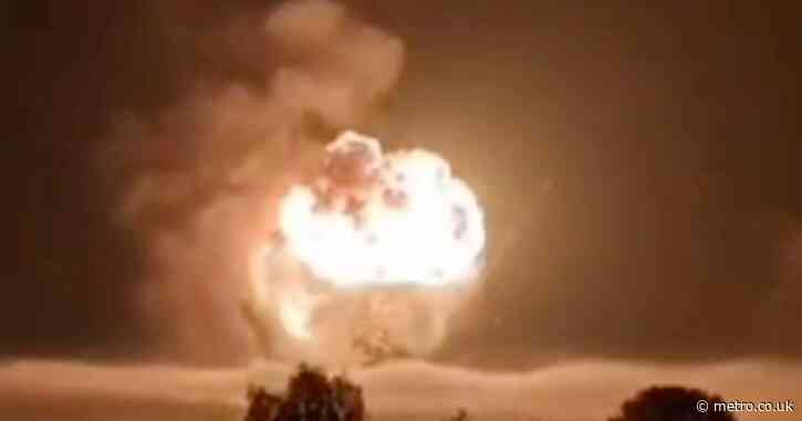 Putin’s ‘impenetrable’ arms depot taken out in huge mushroom cloud blast