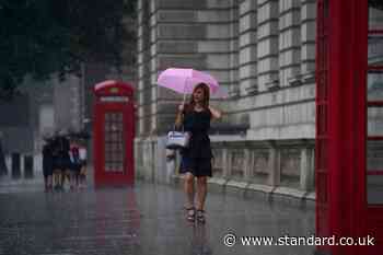 Thunderstorms to batter parts of the UK after spell of warm, dry weather