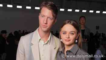 Joey King, 25, beams as she holds hands with husband Steven Piet, 40, in Milan... after celebrating one year of marriage