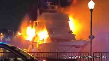 Decision to take fireworks onto $1million California luxury yacht ends in fiery horror