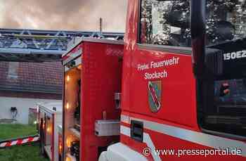 FW Stockach: Überlandhilfe zum Gebäudebrand in den Bodenseekreis