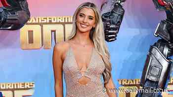 Love Island's Jessy Potts makes her first appearance since her split from Joey Essex as she hits the red carpet in a plunging diamante gown for Transformers One premiere