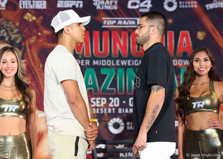 Jaime Munguia, Erik Bazinyan Make Weight For ESPN Headliner From Glendale, Arizona