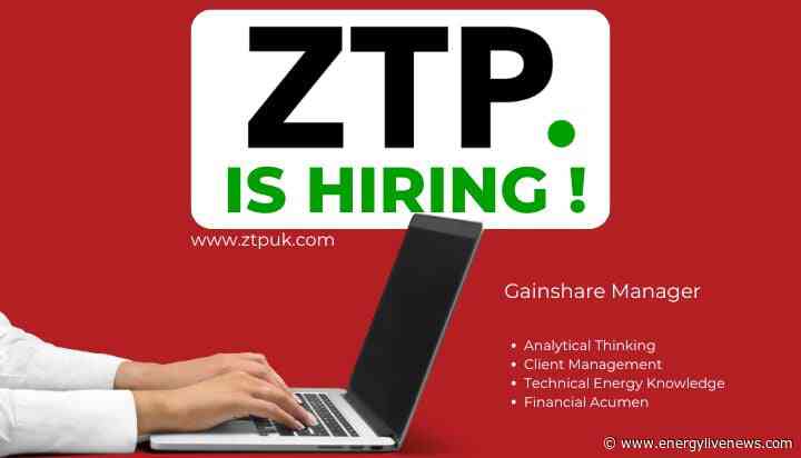 ZTP Seeks Gainshare Manager to Lead Energy Savings and Recovery Initiatives