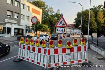 Holter Straße an der Kreuzung gesperrt